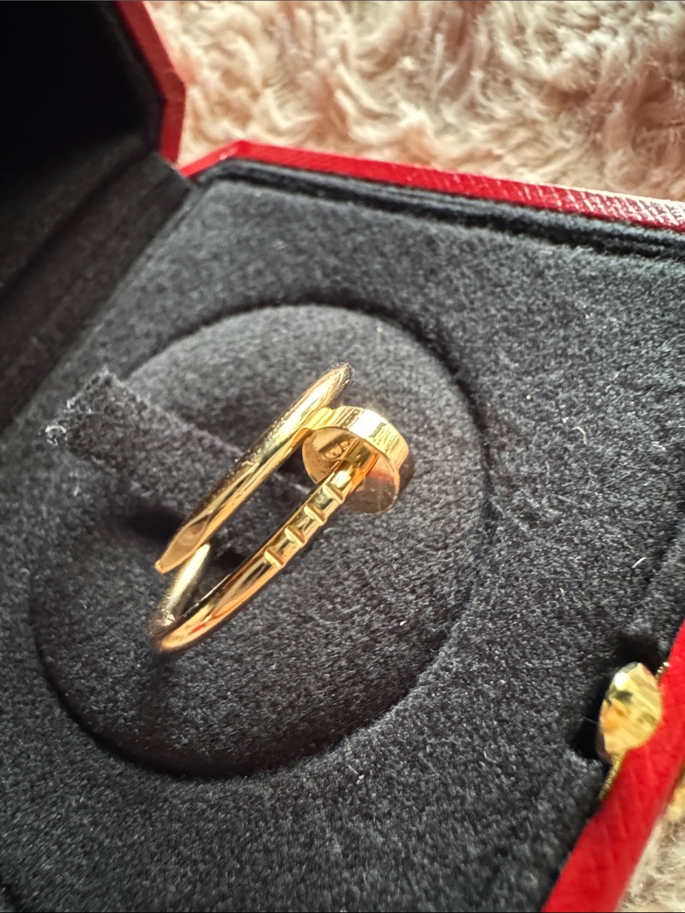 Cartier 18k Rose Gold Juste un clou Ring with Twist Detail - Picture 5 of 16